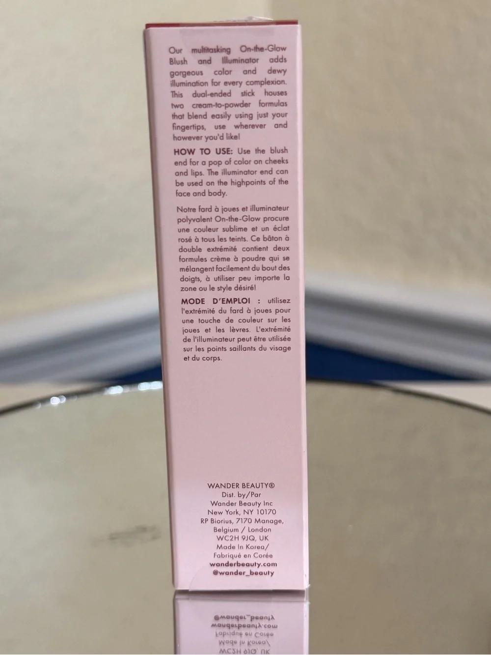 Wander Beauty On-The-Glow Stick Blush & Illuminator Sienna Sunset Nude Glow NIB